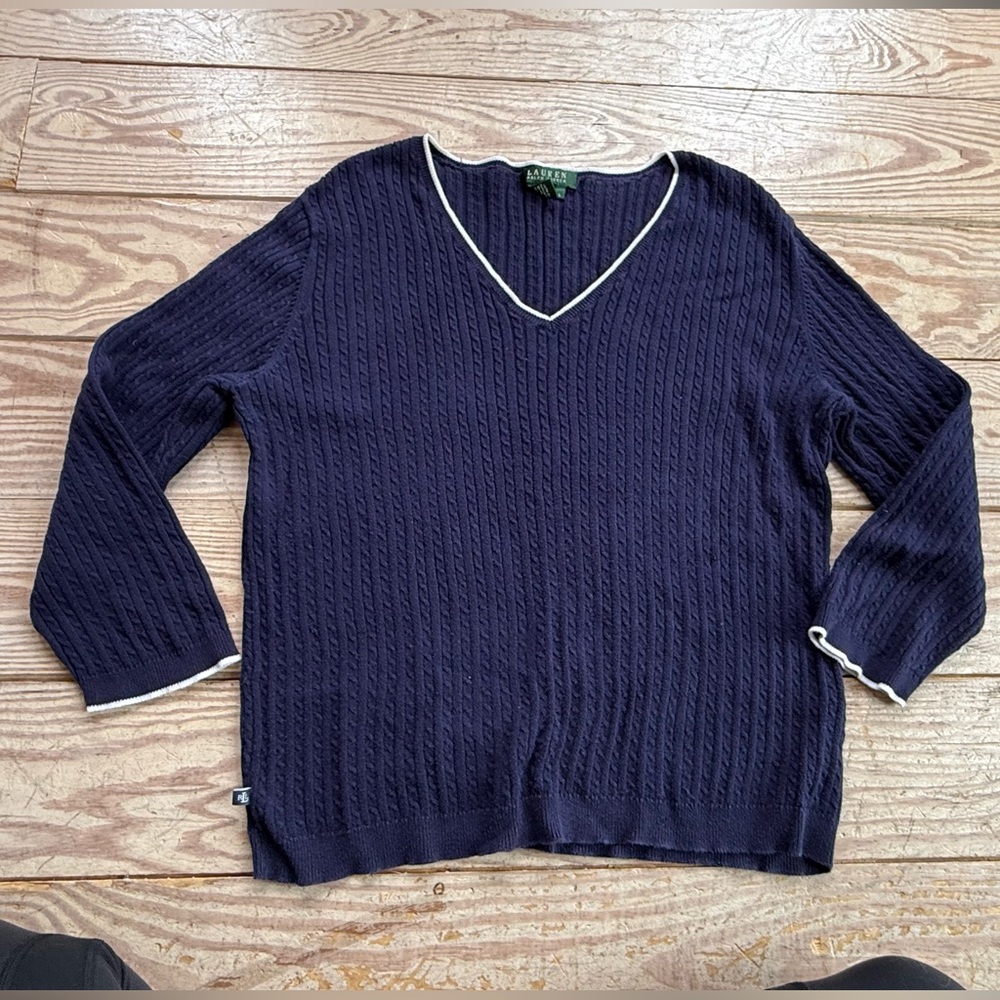 Lauren Ralph Lauren 100% cotton sweater size L